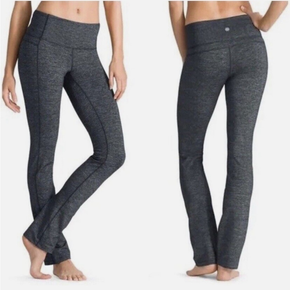 ATHLETA Straight Up Heather Charcoal Grey Yoga Legging Pants size Medium #919179